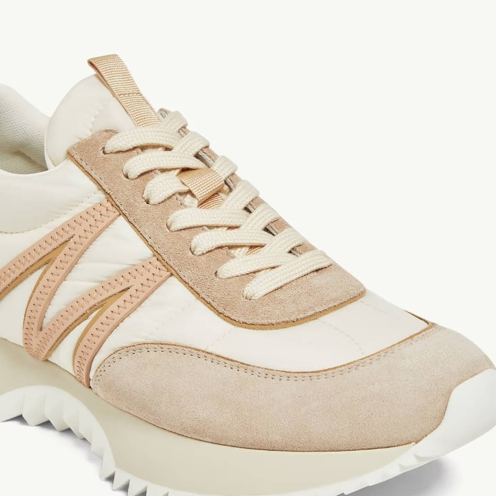 Moncler Women's Sneakers in Cream and Tan